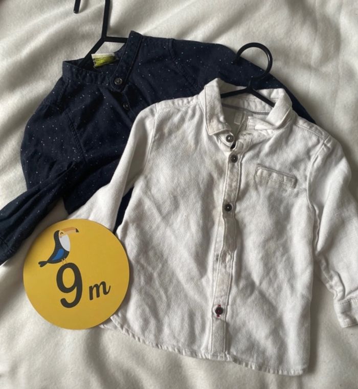 Lot chemise 9 mois bébé garçon