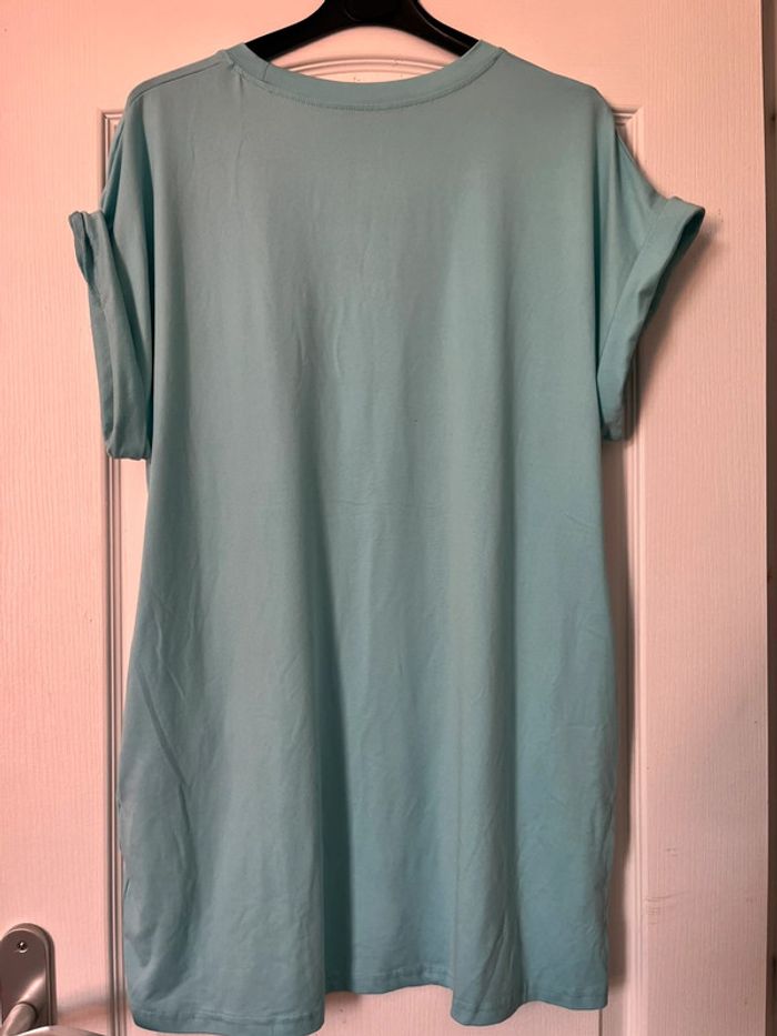 Robe t-shirt bleu ciel shein - photo numéro 3