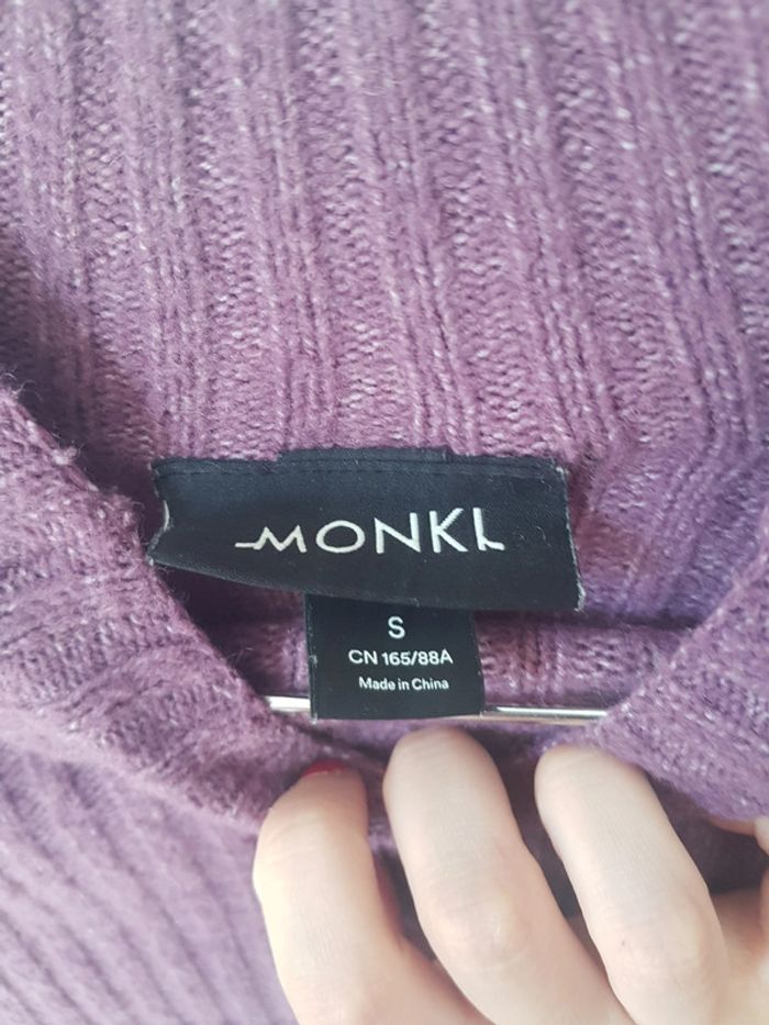 Joli petit pull tricot violet - photo numéro 3