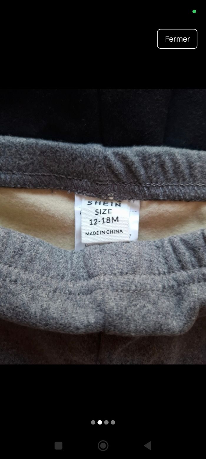 Lot de 3 leggings shein 12-18mois - photo numéro 2