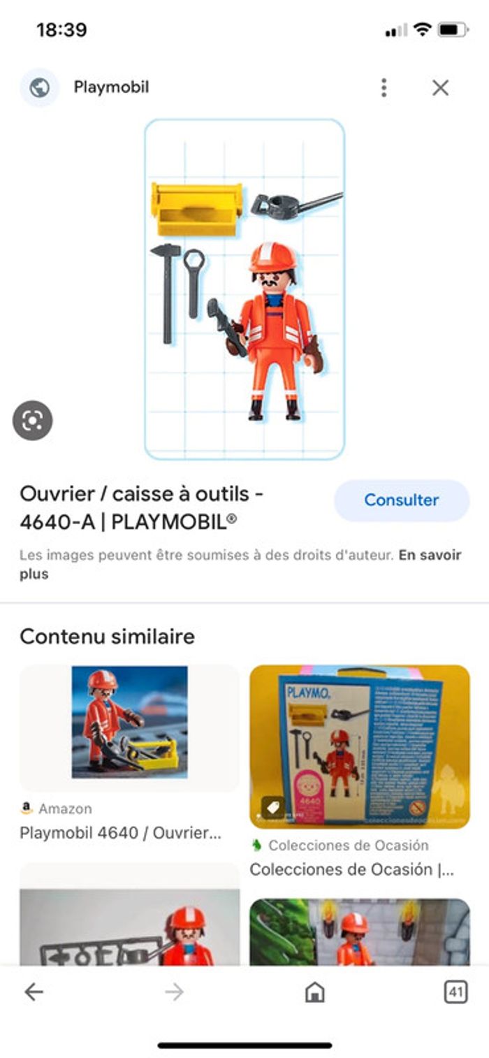 Playmobil ouvrier - photo numéro 2