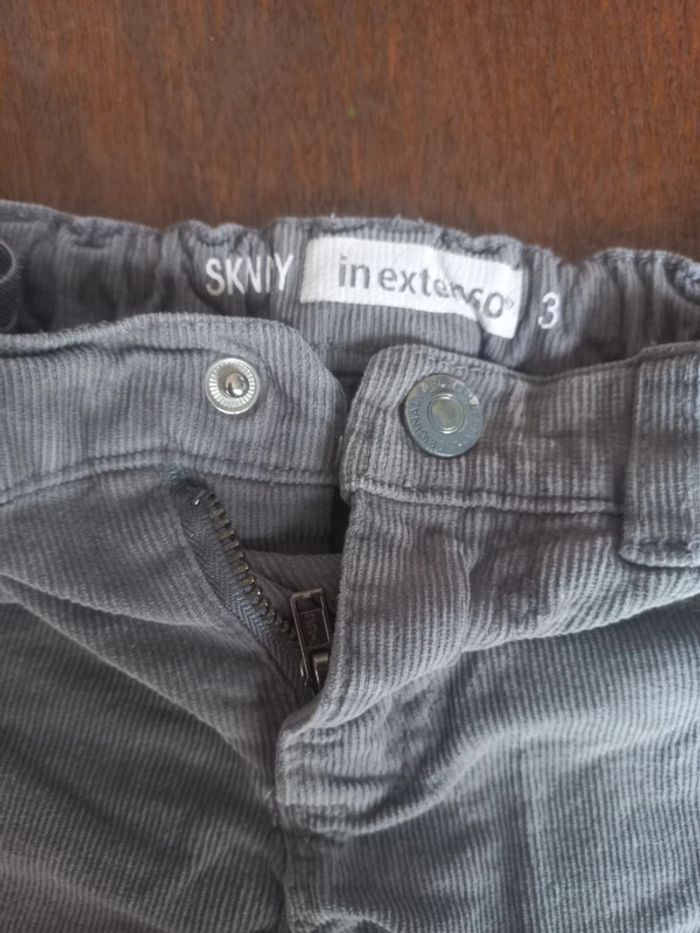 Pantalon skinny en velour gris in extenso 3ans - photo numéro 3
