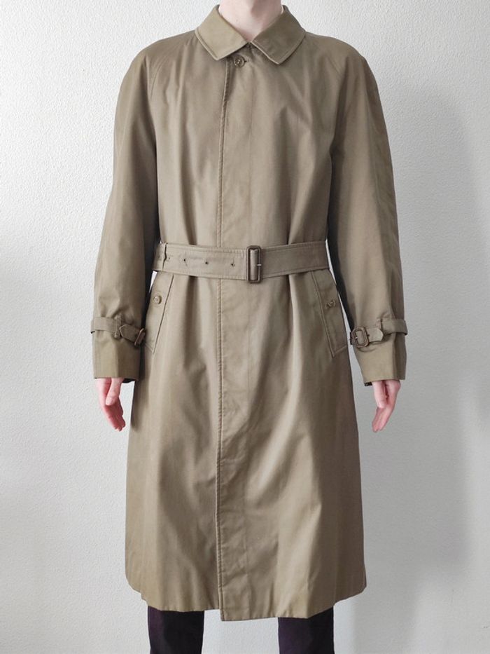 Manteau long trench kaki vintage / Burberry - 42/XL à 44/XXL - photo numéro 4