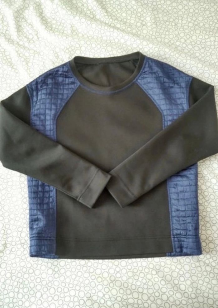 Pull Sandro noir et bleu taille 38 - photo numéro 4