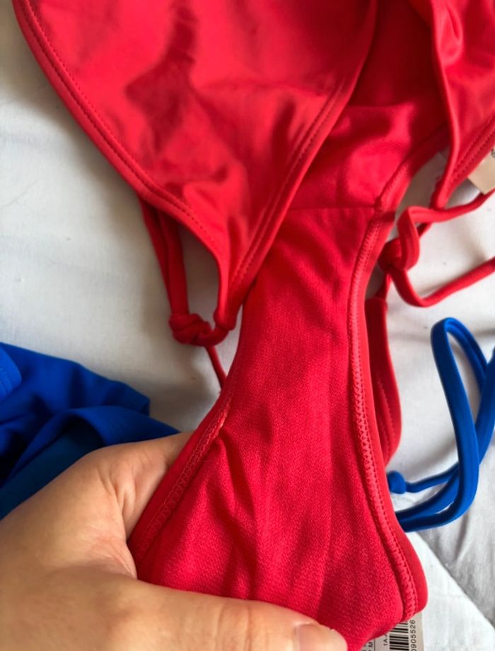 Lot 2 bas de maillot de bain Ardene rouge et bleu taille XXL/44 neuf - photo numéro 11