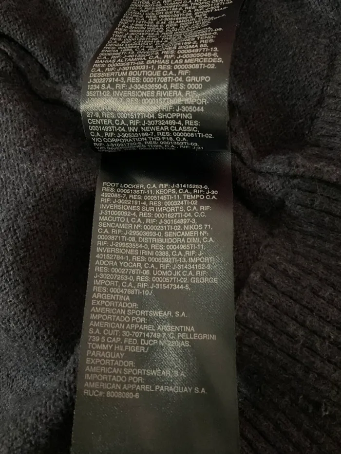 Pull col en V bleu marine pour homme Tommy Hilfiger taille M 471 - photo numéro 16