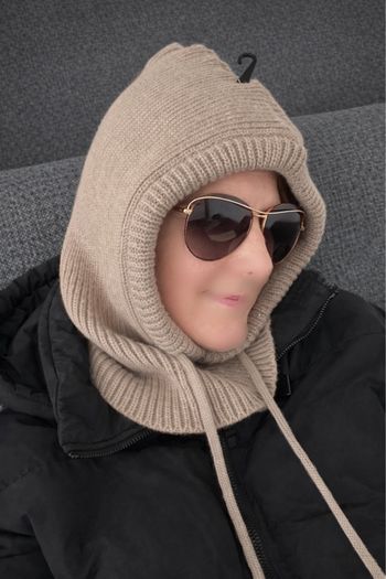 Cagoule capuche Taupe tendance 