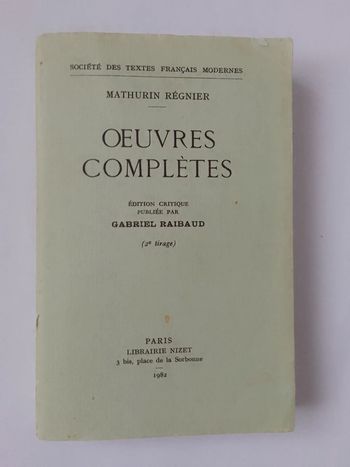 Mathurin Régnier - Oeuvres complètes