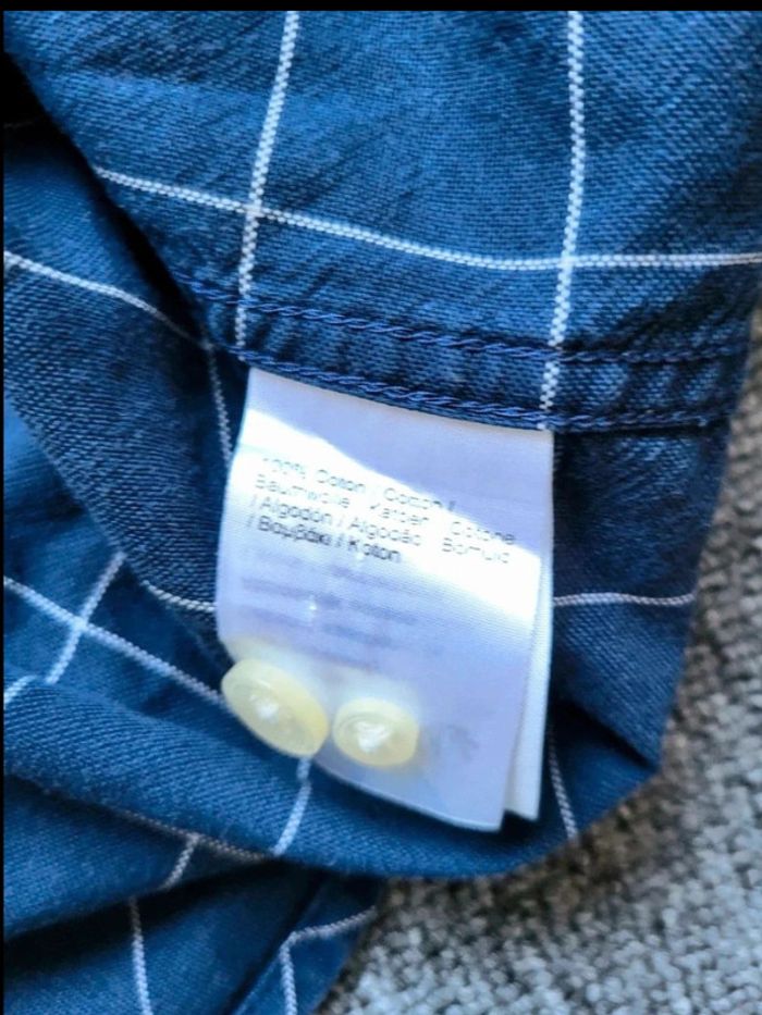 Chemise Lacoste Bleu à Carreaux Blanc - Manches Longues - Taille L - 100 % Coton - photo numéro 13