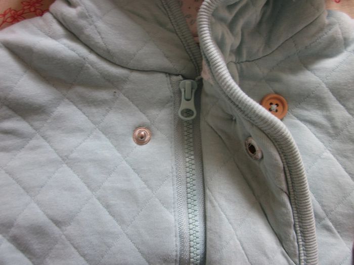 Veste à capuche chaude turquoise 6 mois - photo numéro 3