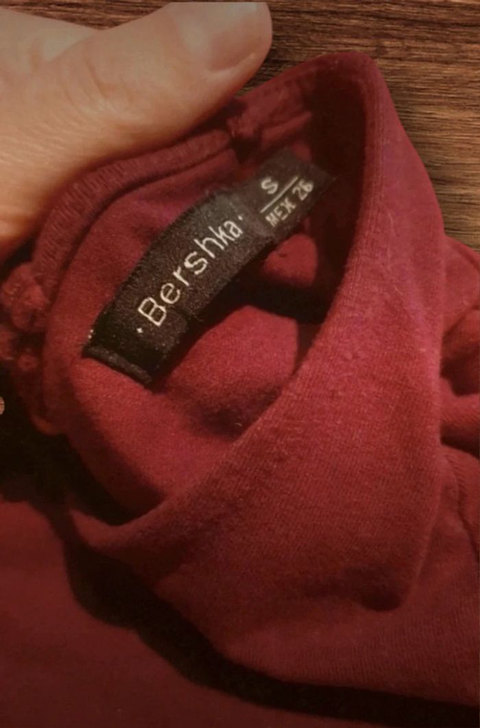 Blouse Bershka Bordeau - photo numéro 3