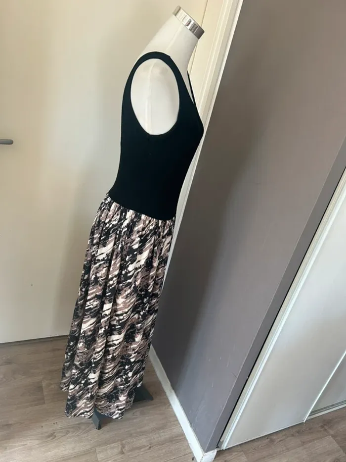 Emi jo robe longue noire à imprimer beige, multicolore femme, taille M/38 - photo numéro 5