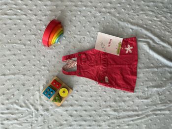 robe salopette rose broderie devant 18 mois gémo