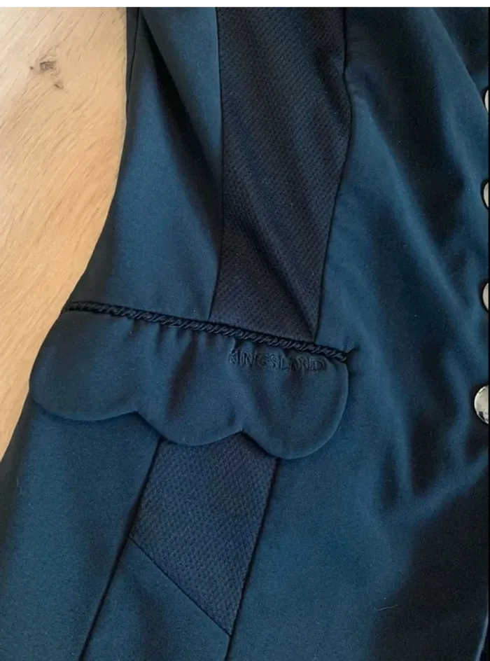 Veste de  Concours d’Équitation  Kingsland  Taille  34, Logo Brodé,  Strass au  Col,  Très  Bon État - photo numéro 7