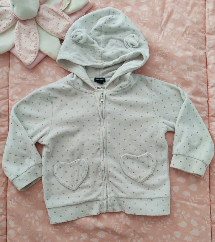 Veste / gilet zippé à capuche Kiabi 18 mois - photo numéro 2