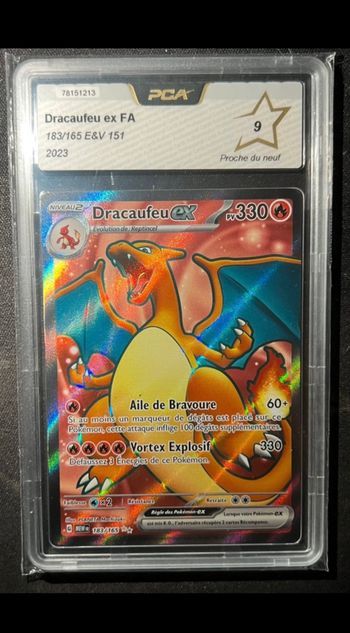 Carte pokemon 151 : Dracaufeu Ex 183/165 PCA 9