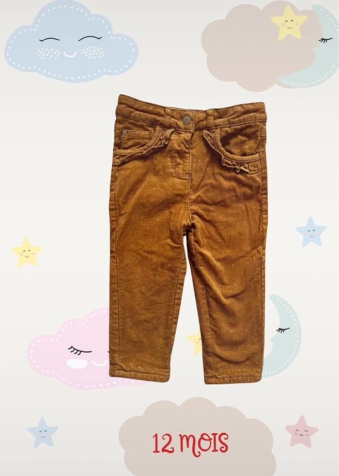 Pantalon avec doublure fille 12 mois