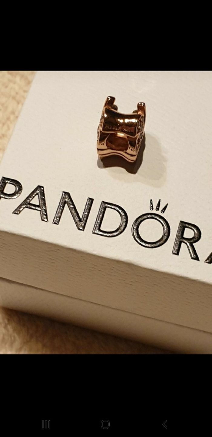 Charm Pandora Rose "Feuille Pavée Scintillante" - photo numéro 6