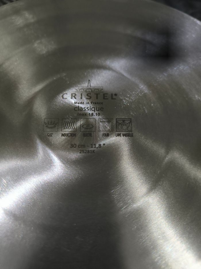 Poêle Cristel 30 cm - Inox - gamme Mutine - photo numéro 2