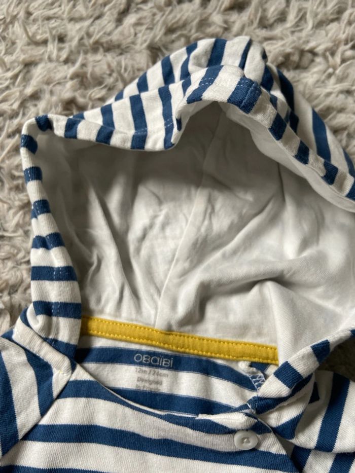 T shirt ml a capuche 12 mois - photo numéro 3