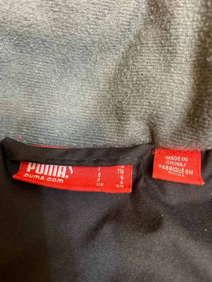 Doudoune / blouson fourré noir avec capuche amovible Puma 6 ans - n88m - photo numéro 4