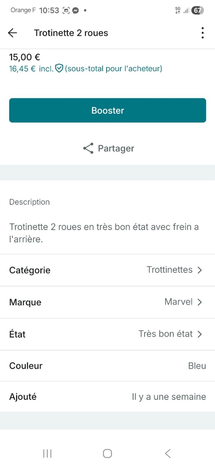 Trotinette 2 roues - photo numéro 5