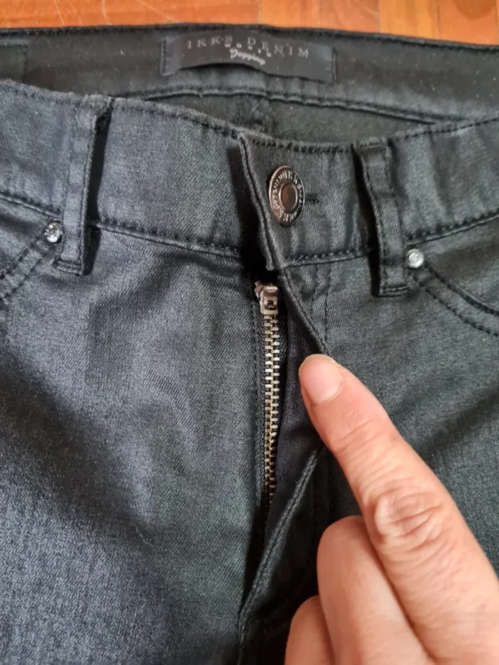 Pantalon femme jegging taille basse IKKS T36 - photo numéro 9