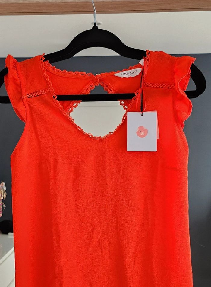 Débardeur orange taille S Naf Naf - photo numéro 2