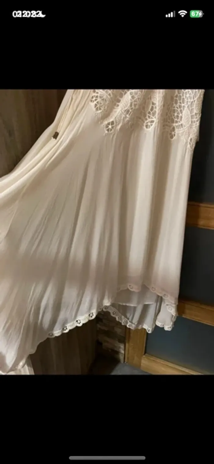 Belle robe créé broderie Zara taille L - photo numéro 8