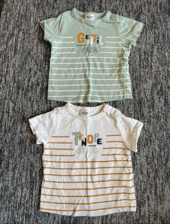 Lot de 2 t-shirt manches courtes été garçon 6 mois