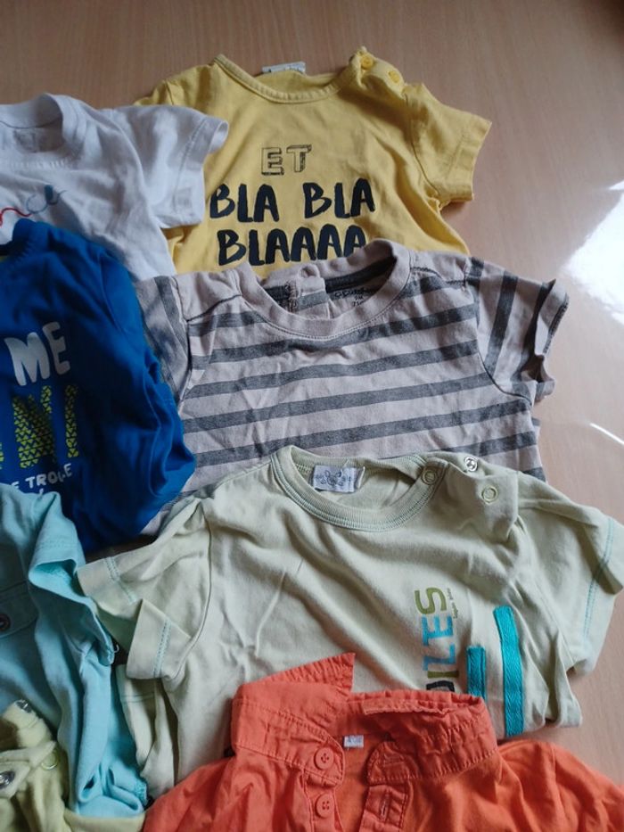 Lot 8 t-shirts 9 mois - photo numéro 3
