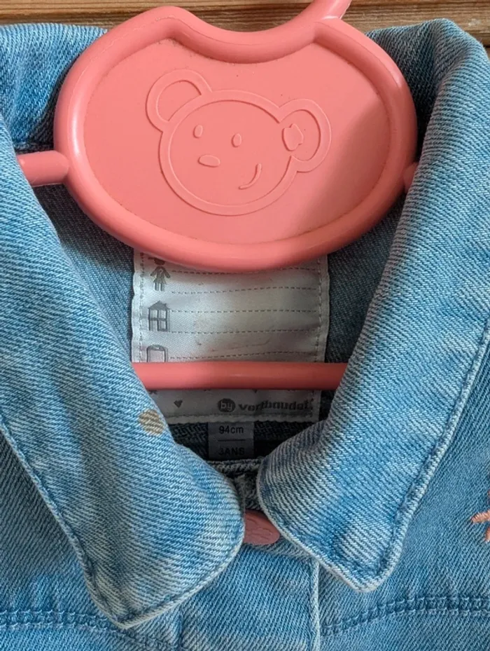 Veste en jean à pression 3 ans - photo numéro 2