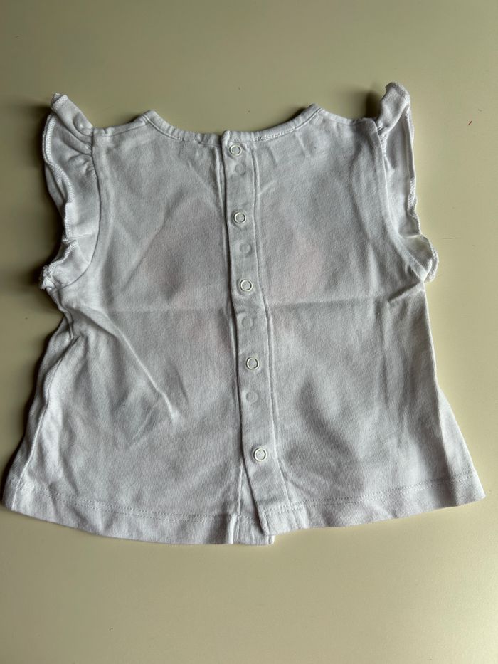 Tee-shirt imprimé Minnie noeud pailleté taille 6 mois - photo numéro 3
