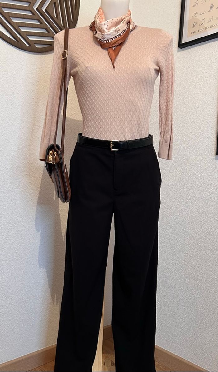 Pantalon noire droit fluide tailleur - Taille 34 XS - photo numéro 4