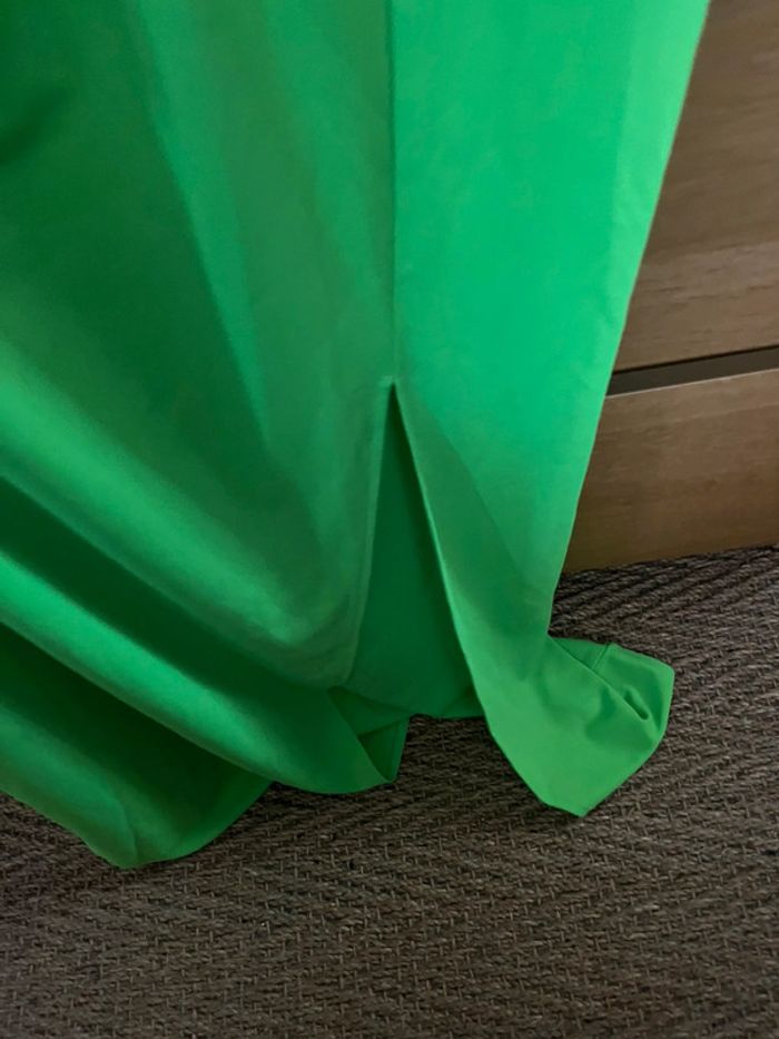 Robe longue vert flou avec fente H&M - photo numéro 5