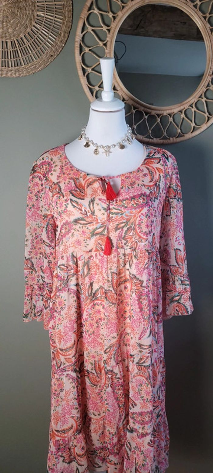 Magnifique robe Cassis Taille L Parfait état - photo numéro 3