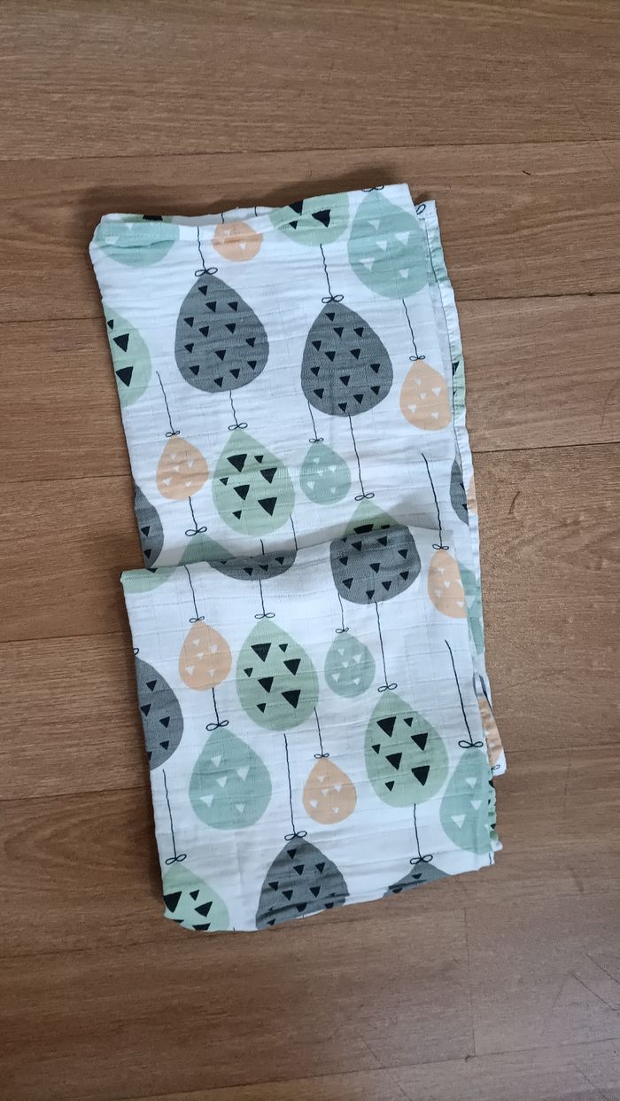 Lange en coton bébé fille/ garçon accessoires allaitement  neuf - photo numéro 3