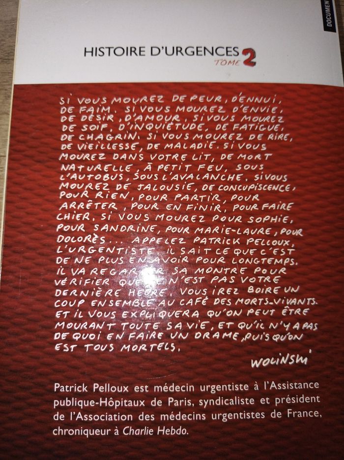 Histoire d'urgences Tome 2 par Patrick Pelloux - photo numéro 2