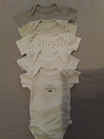 5 bodys 3 mois manches courtes