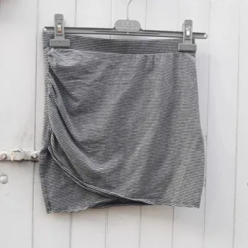 Mini jupe à rayure Grise - Taille 36 -Kiabi