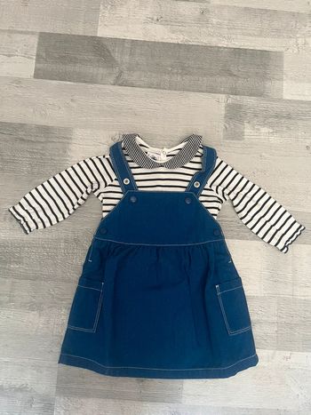 Ensemble Petit bateau robe + haut marinière ML