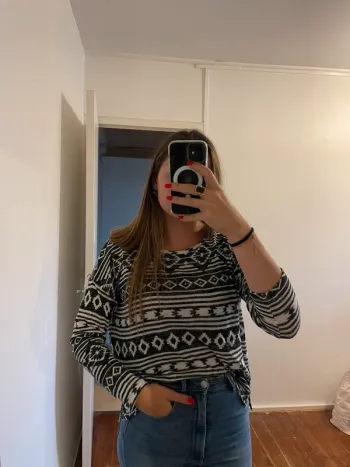 Pull léger H&M noir et blanc