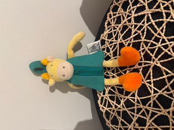 Doudou vache Madame Marguerite robe verte MOULIN ROTY