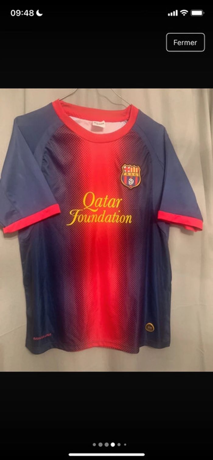 Jolie t-shirt de foot Barcelone enfant - photo numéro 4