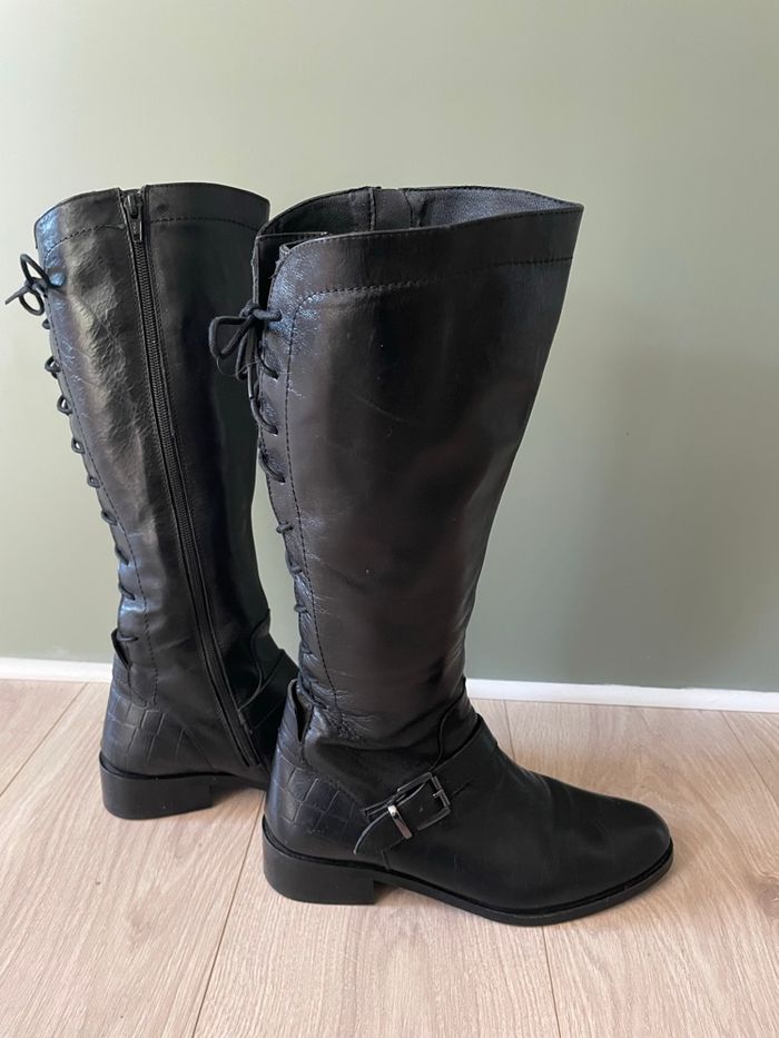 Bottes cuir à lacets - photo numéro 4