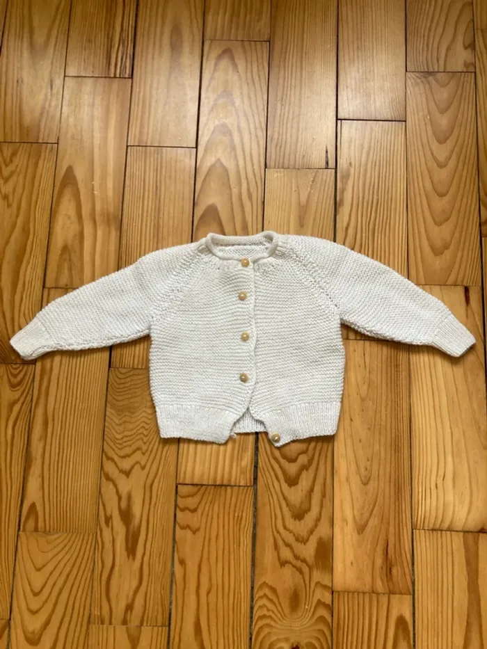 Lot de 2 beaux gilets en laine 3-6 mois mixtes - photo numéro 5