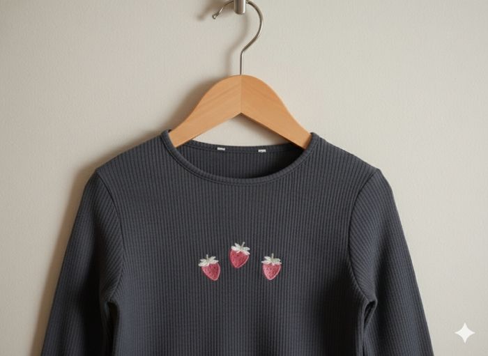 Sous pull fraise 6 ans - photo numéro 3