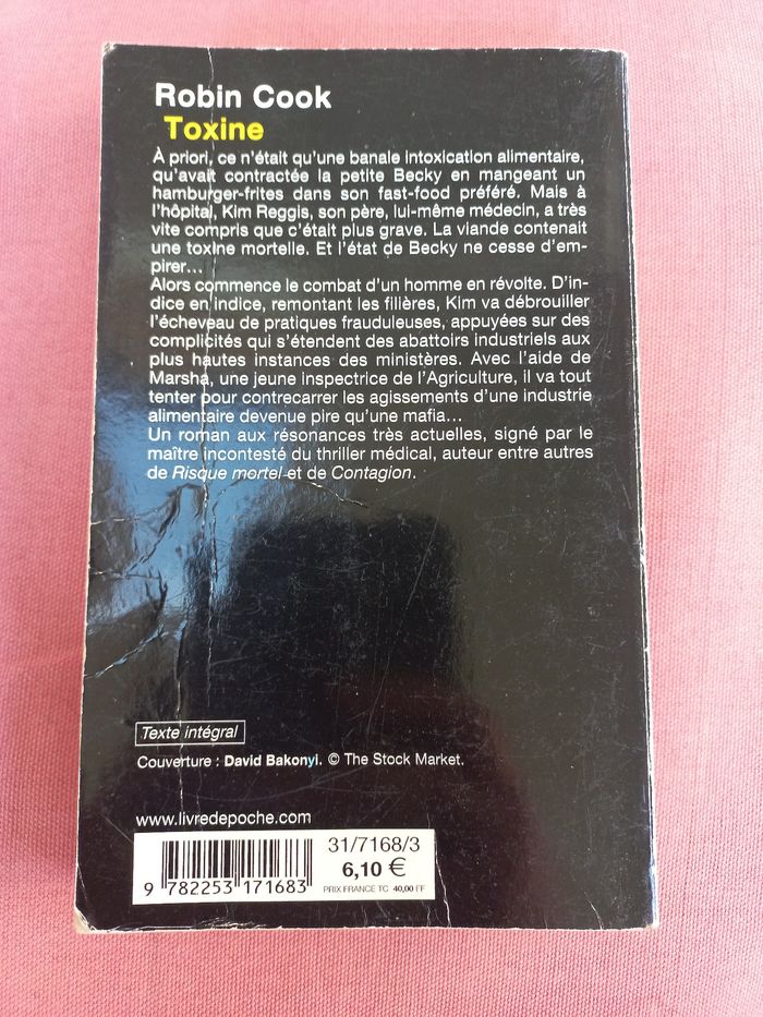 Livre Toxine de Robin Cook - photo numéro 2