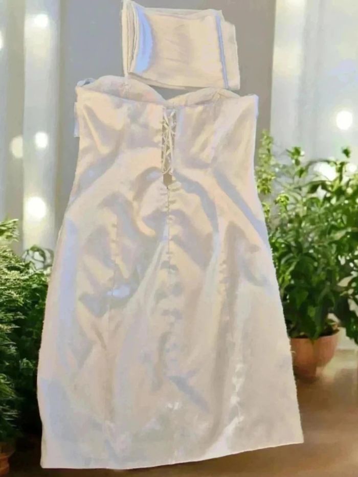Robe de cérémonie écru effet satin avec son etole 🌹40/42 🌹 - photo numéro 3