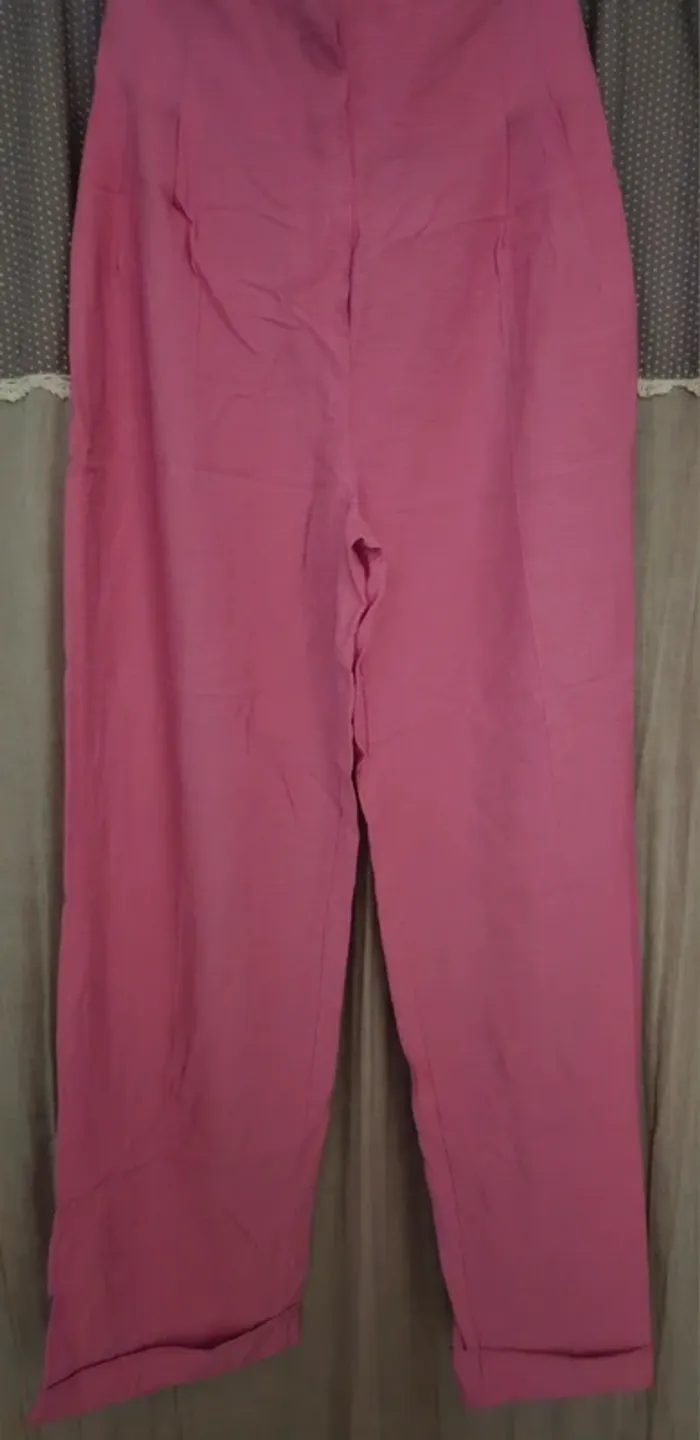 Pantalon rose fushia clair JF Lefon Taille 40 Neuf - photo numéro 3